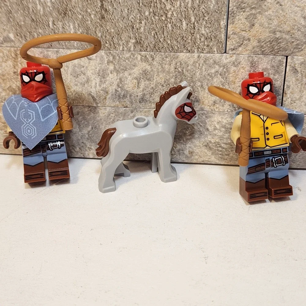 LEGO Spider-Man Minifigure Lot Carnage Iron Cowboy Spider-Horse Marvel 5pc